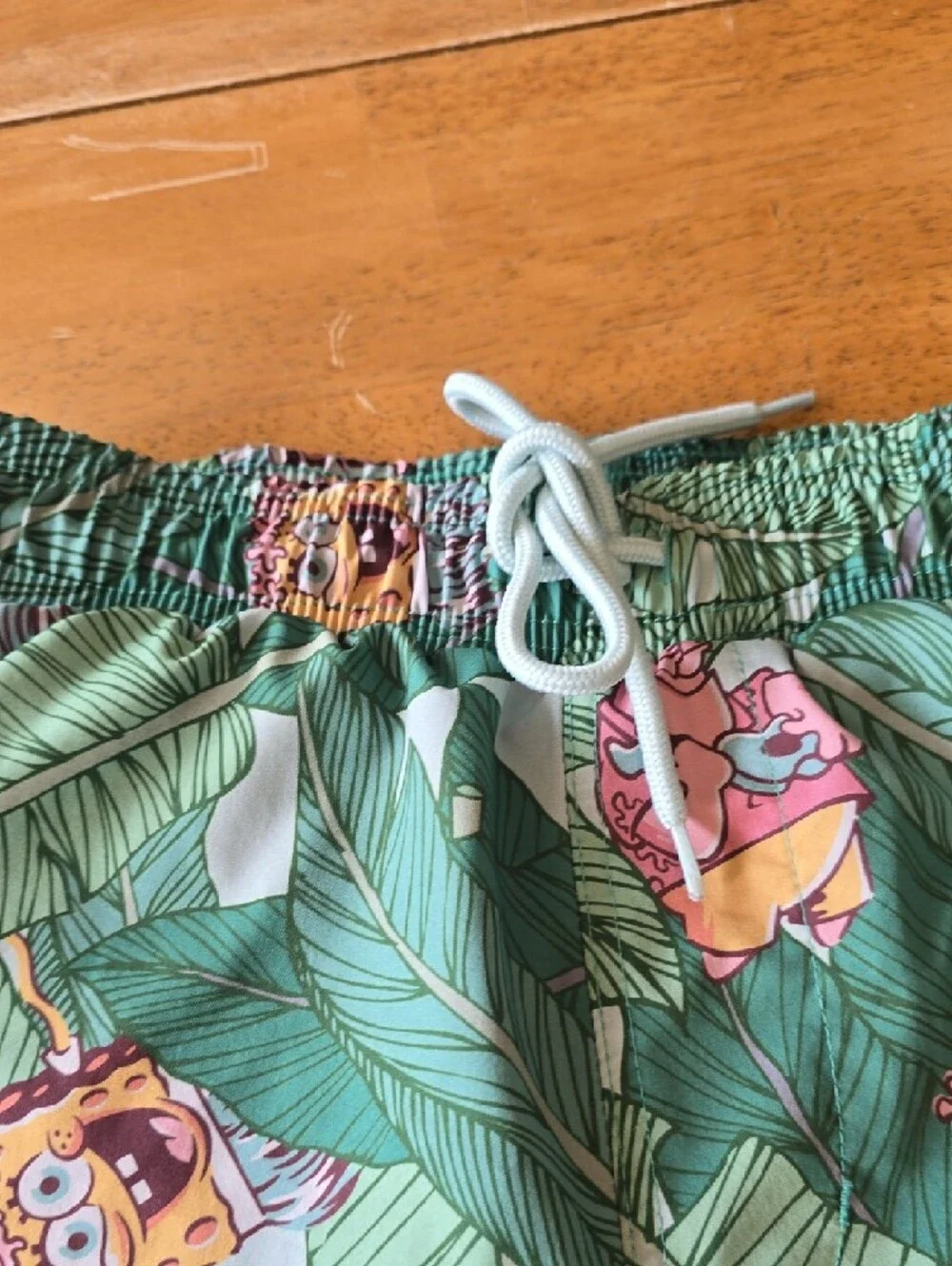 Nickelodeon | Men | Tropical Print | Swim Shorts | Sponge Bob | Green | Sz S